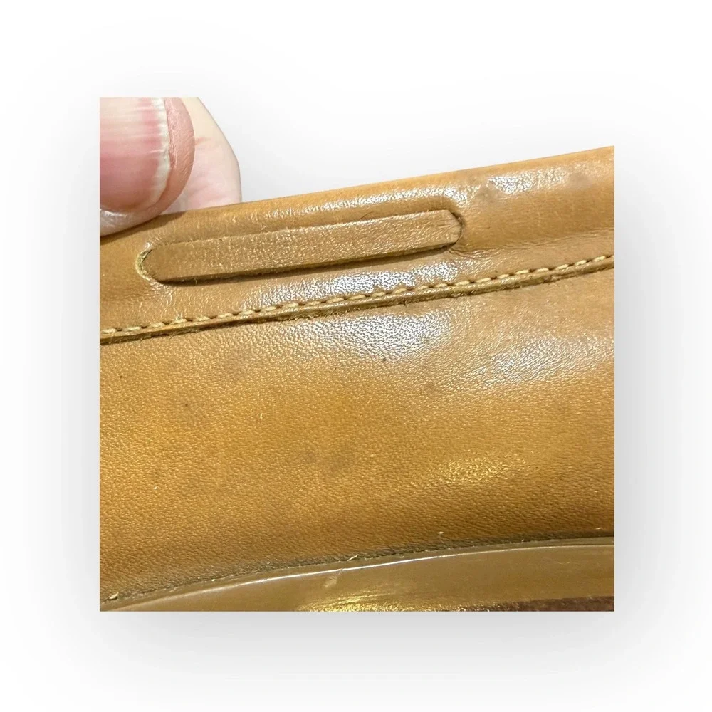 Etienne Aigner Tan Leather Tassel‎ Loafer Shoes Womens Size 6.5